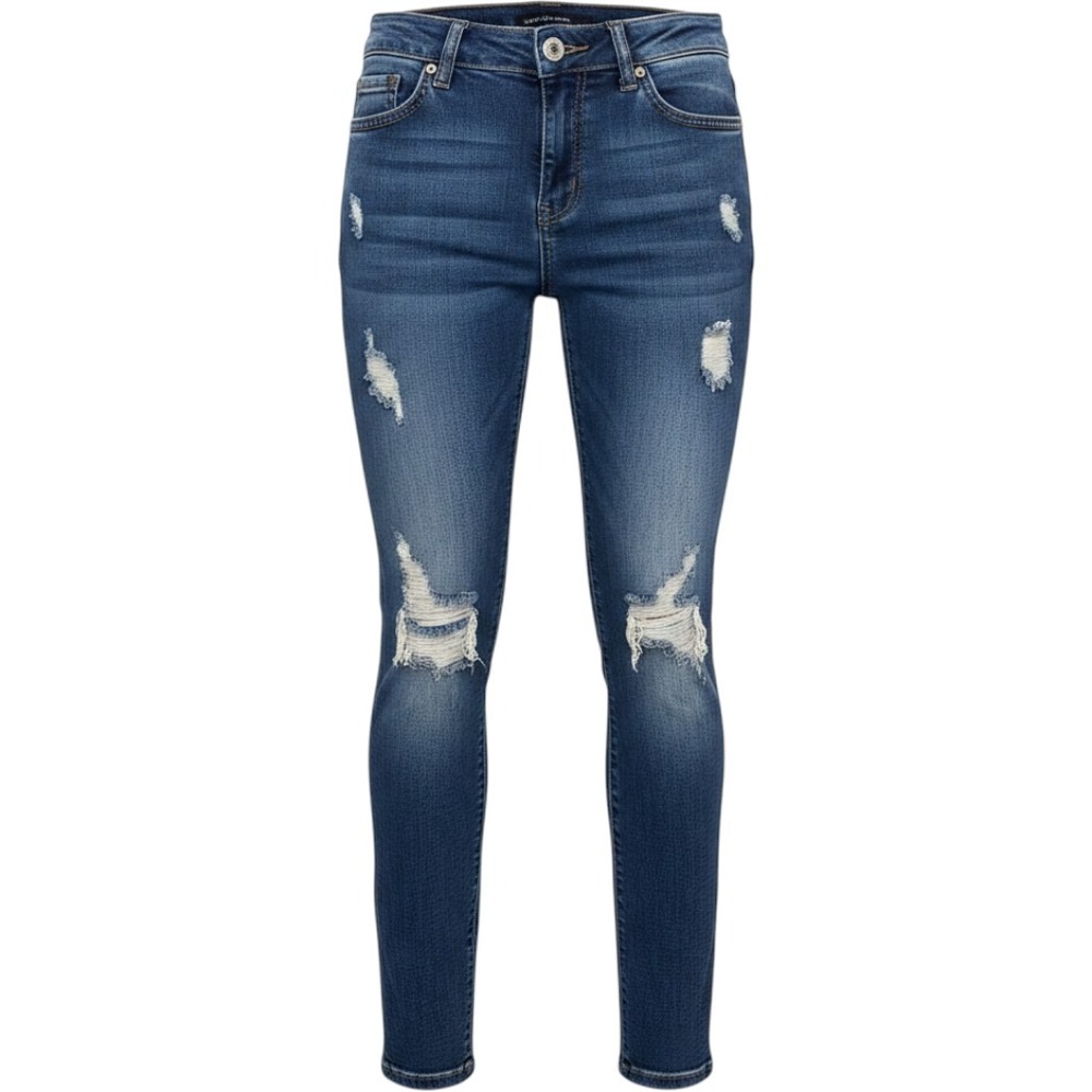 Wishful Park Sophia Skinny Jeans Womens 0 Distressed Low Rise Medium Wash Denim